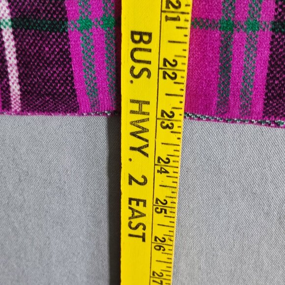 Tahari Turtleneck sweater women's size M pink colour plaid pattern  pull over - Picture 7 of 9